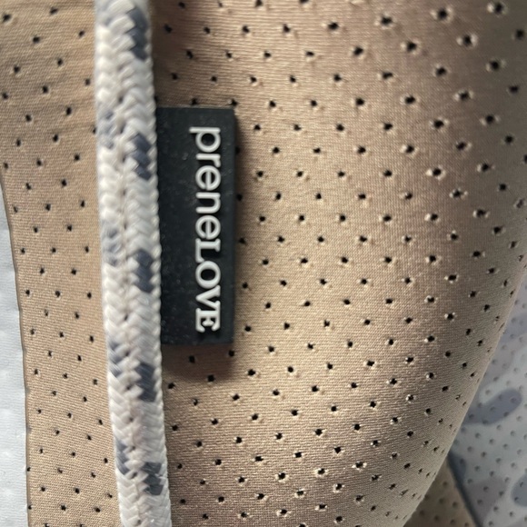 Brown and Gray Perforated Tote Bag with Pouch - Picture 9 of 9